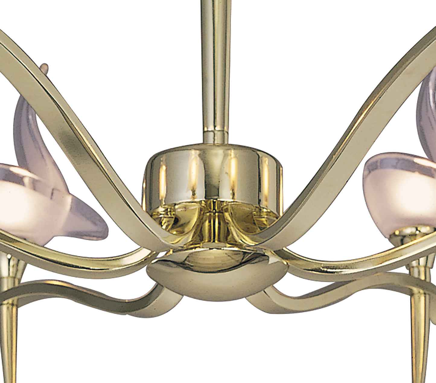 Viena Semi Flush Round 6 Light G9, Polished Brass by Mantra