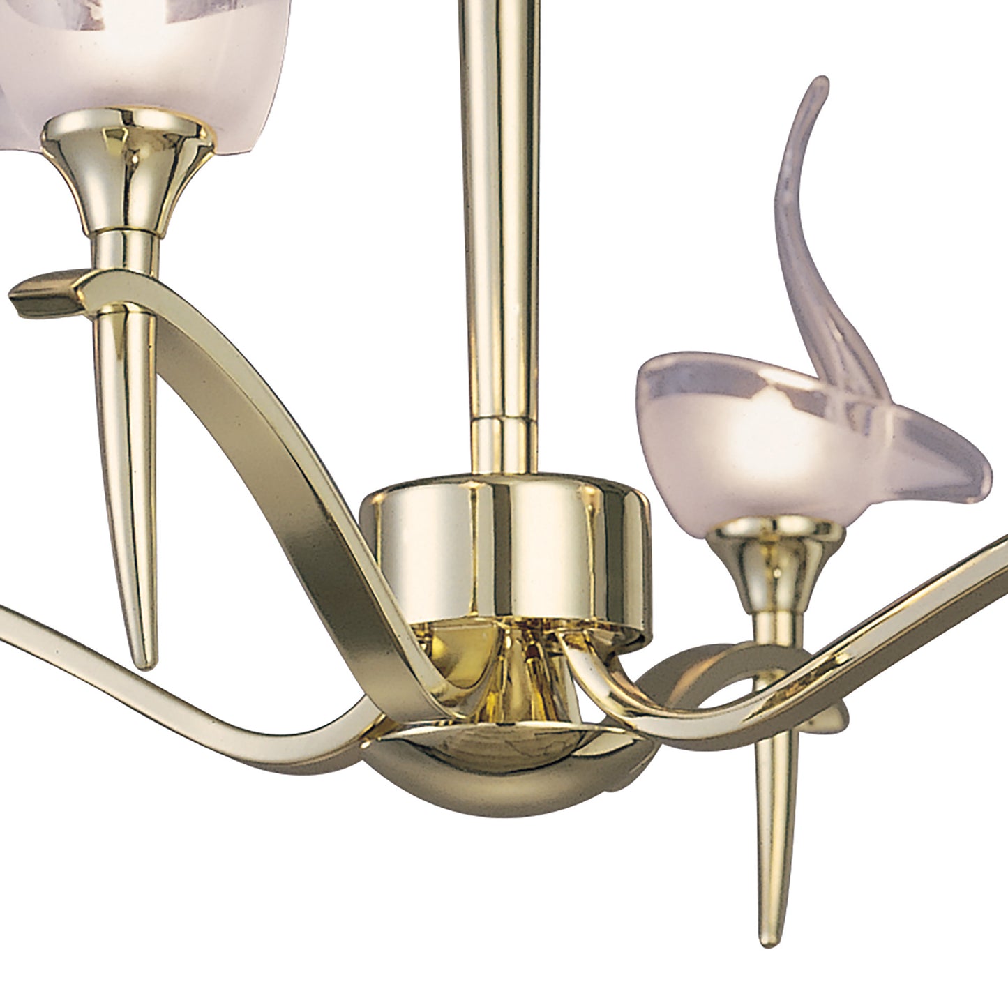 Viena Semi Flush Round 4 Light G9, Polished Brass by Mantra