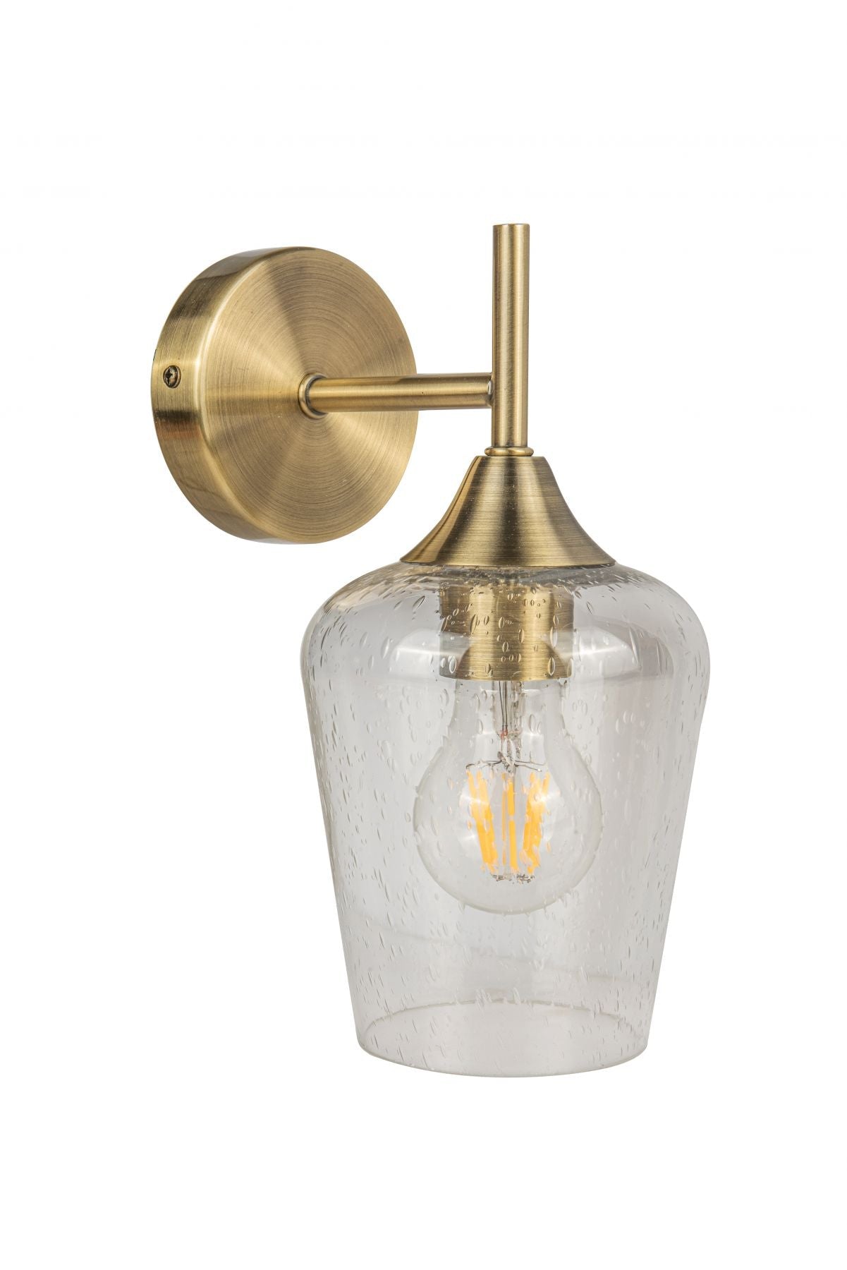 Vino 1 Light Antique Brass Wall Light