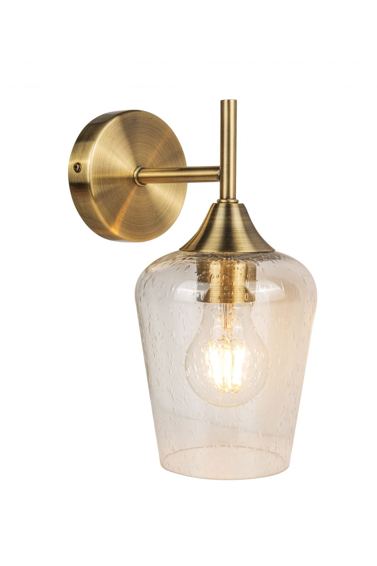 Vino 1 Light Antique Brass Wall Light