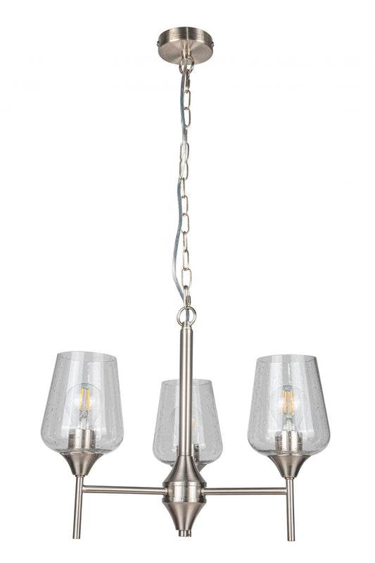 Vino 3 Light Satin Chrome Ceiling Light