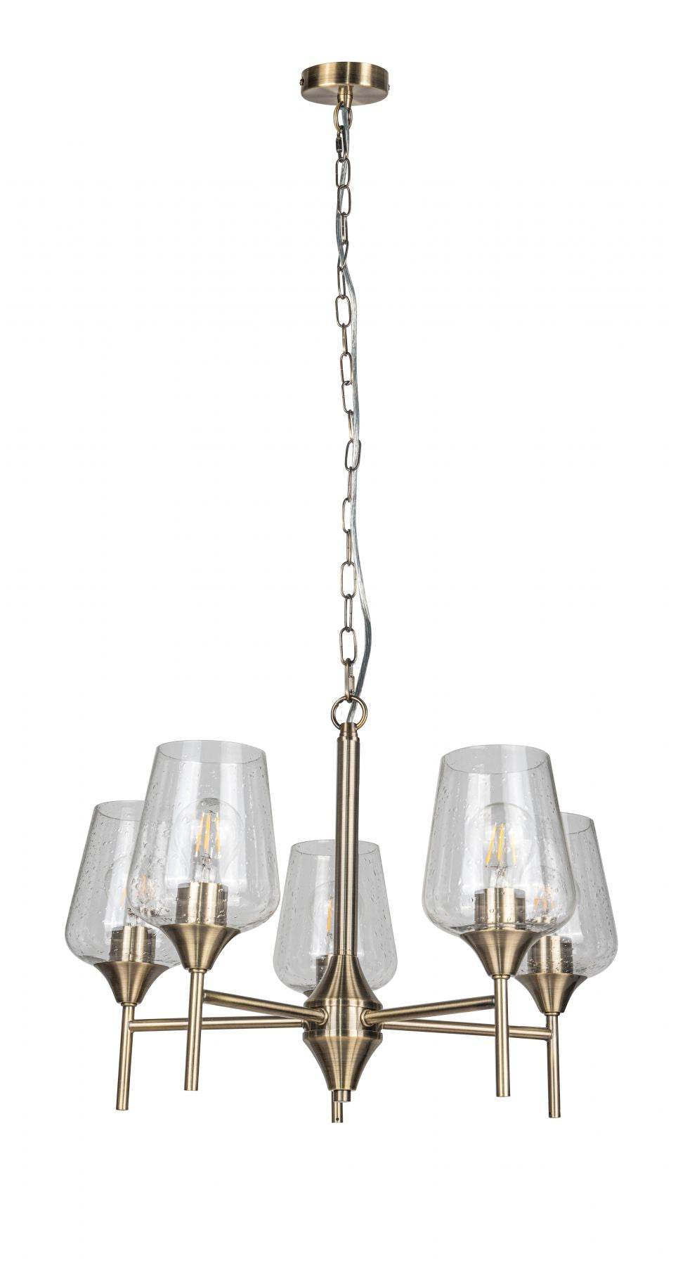 Vino 5 Light Antique Brass Ceiling Light