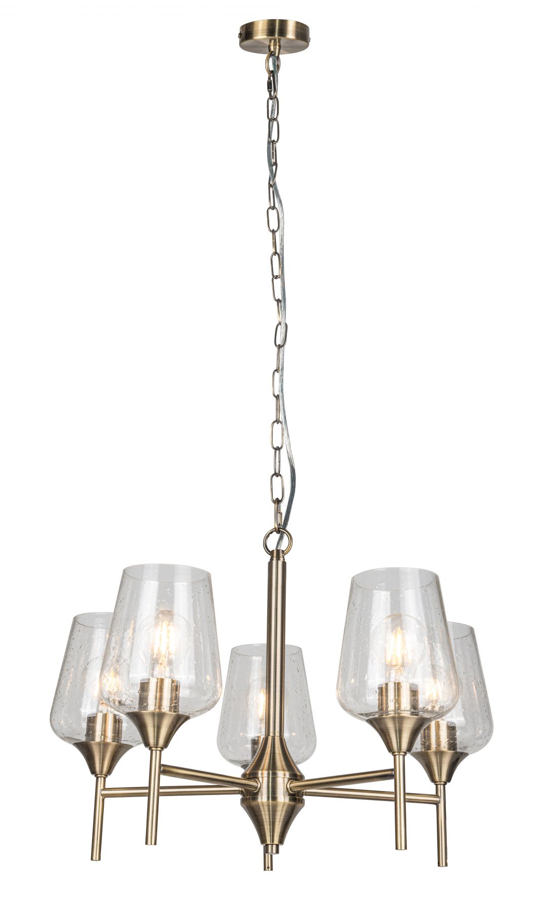 Vino 5 Light Antique Brass Ceiling Light