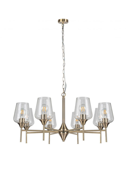 Vino 8 Light Antique Brass Ceiling Light