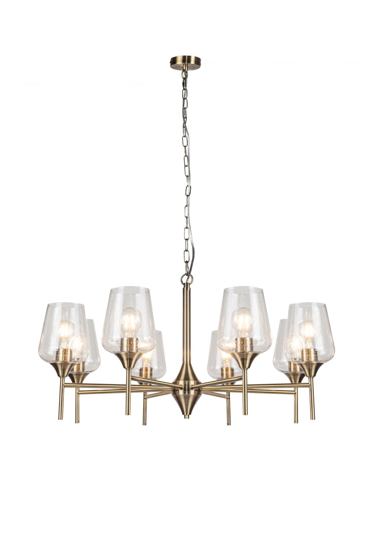 Vino 8 Light Antique Brass Ceiling Light