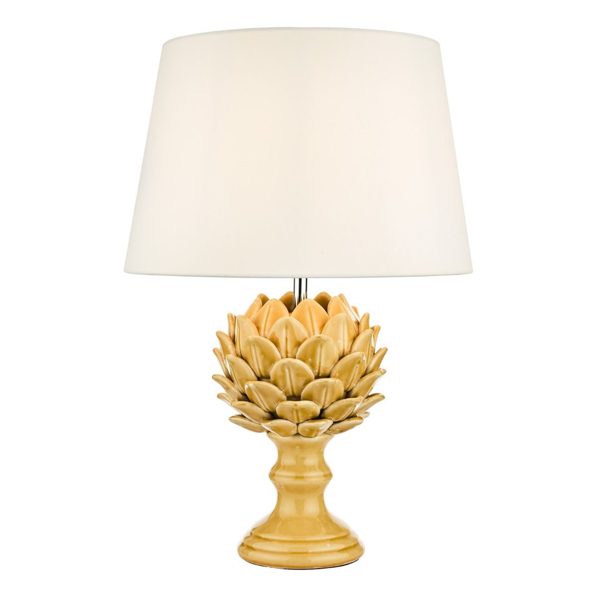 Violetta Table Lamp Yellow Ceramic With Shade