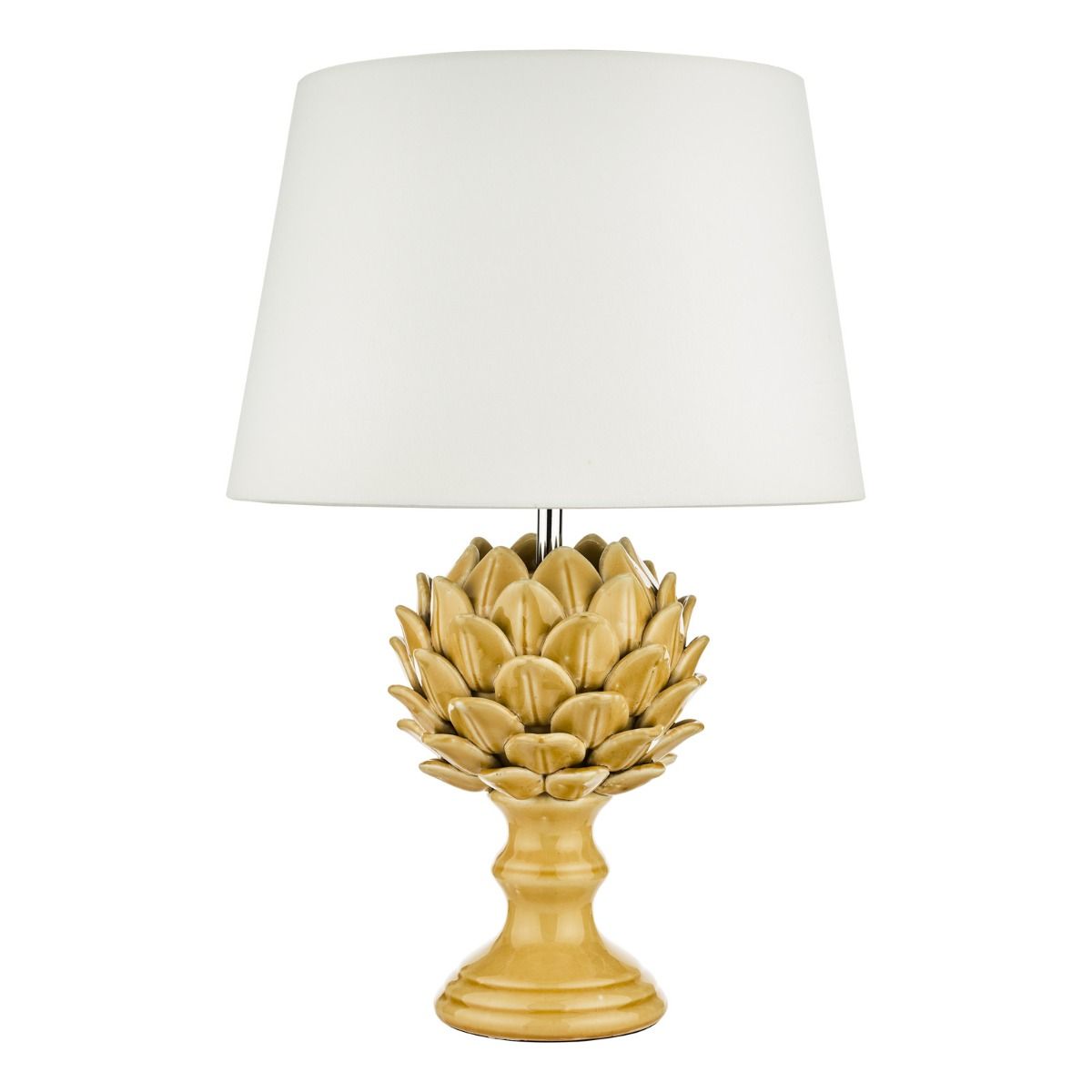 Violetta Table Lamp Yellow Ceramic With Shade