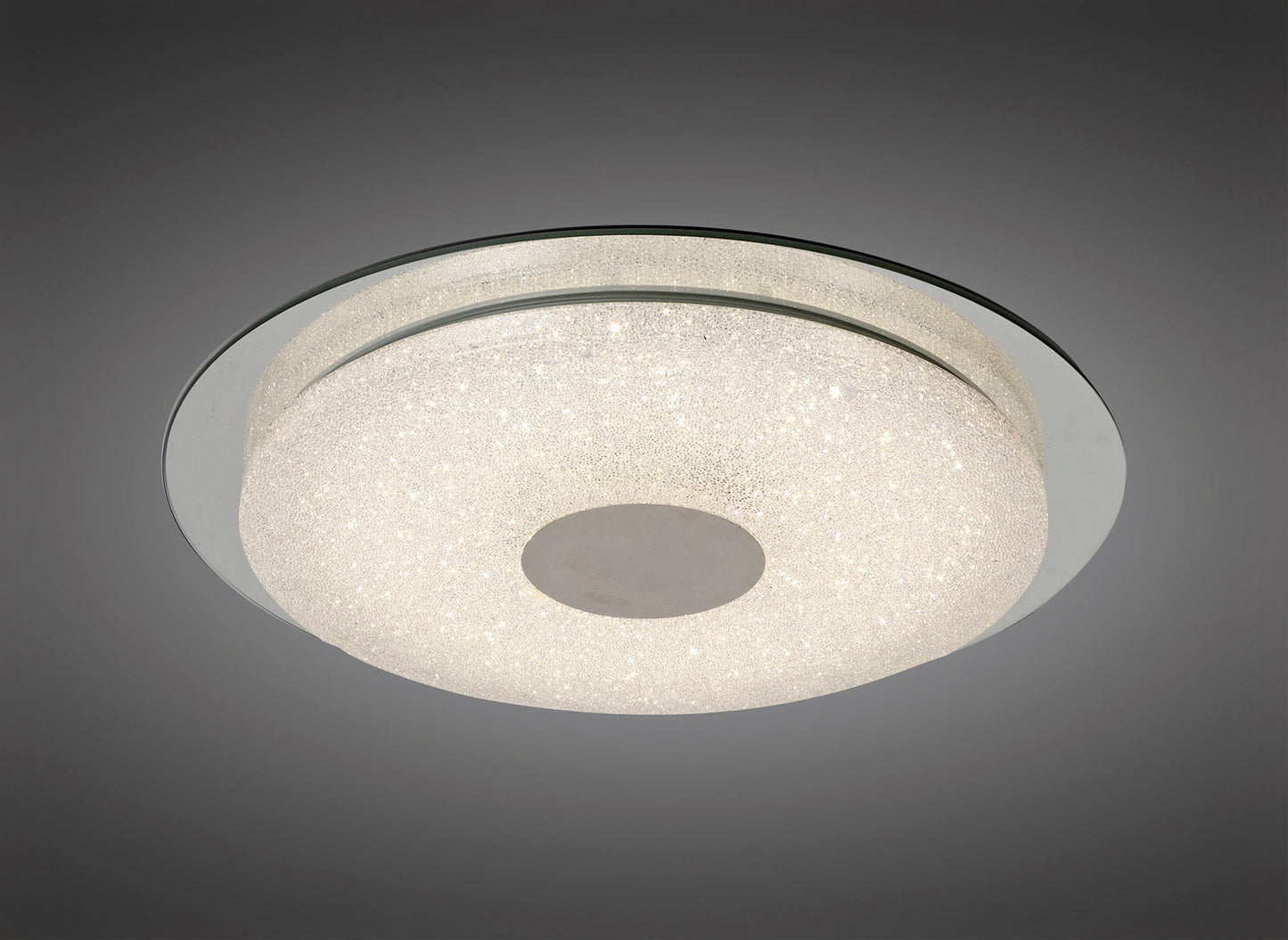 Virgin Sand Ceiling 45cm Round 18W LED 2700-6500K Tuneable, 1680lm, Remote Control White/ Diamond, 3yrs Warranty by Mantra