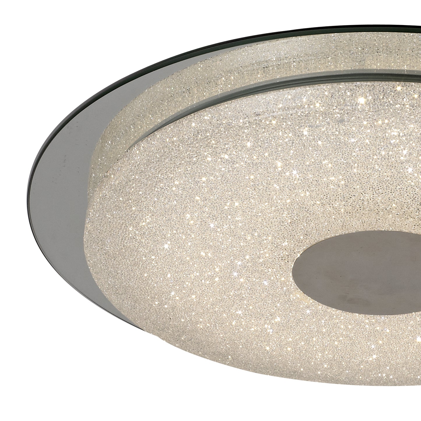 Virgin Sand Ceiling 45cm Round 18W LED 2700-6500K Tuneable, 1680lm, Remote Control White/ Diamond, 3yrs Warranty by Mantra