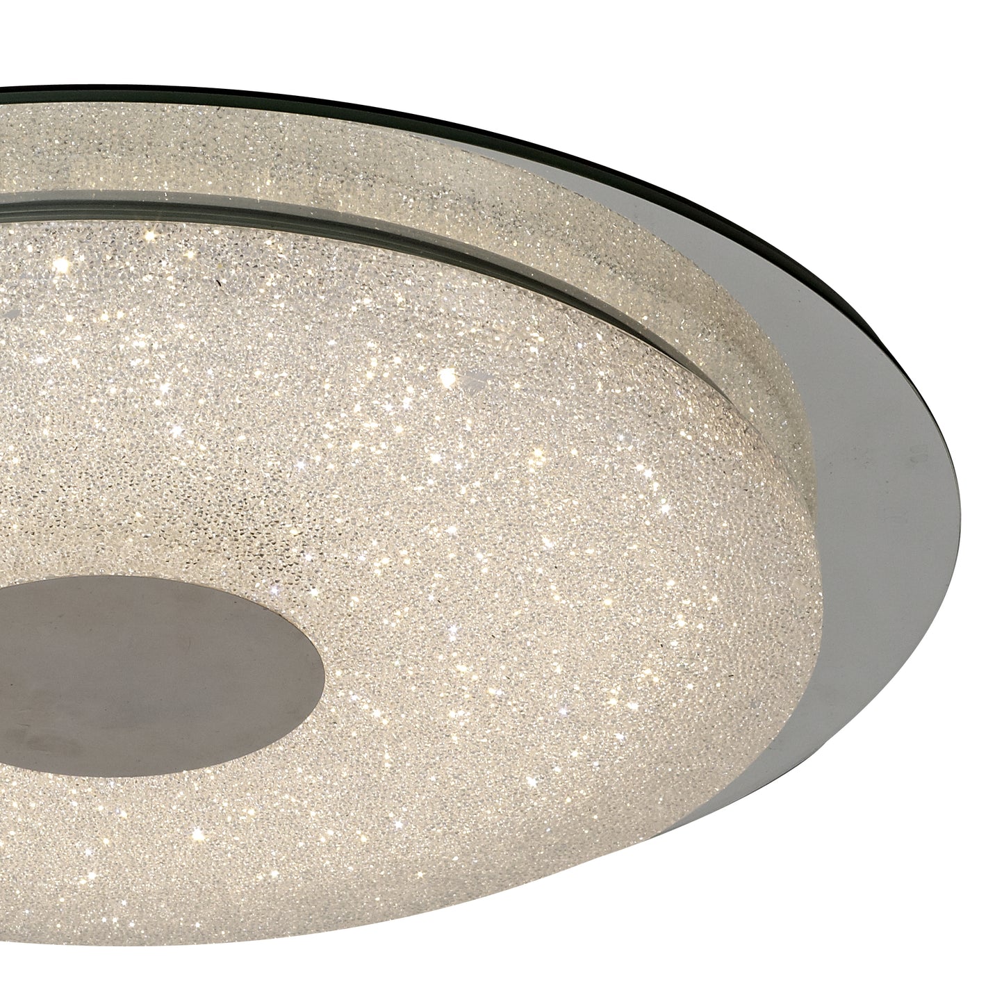 Virgin Sand Ceiling 45cm Round 18W LED 2700-6500K Tuneable, 1680lm, Remote Control White/ Diamond, 3yrs Warranty by Mantra