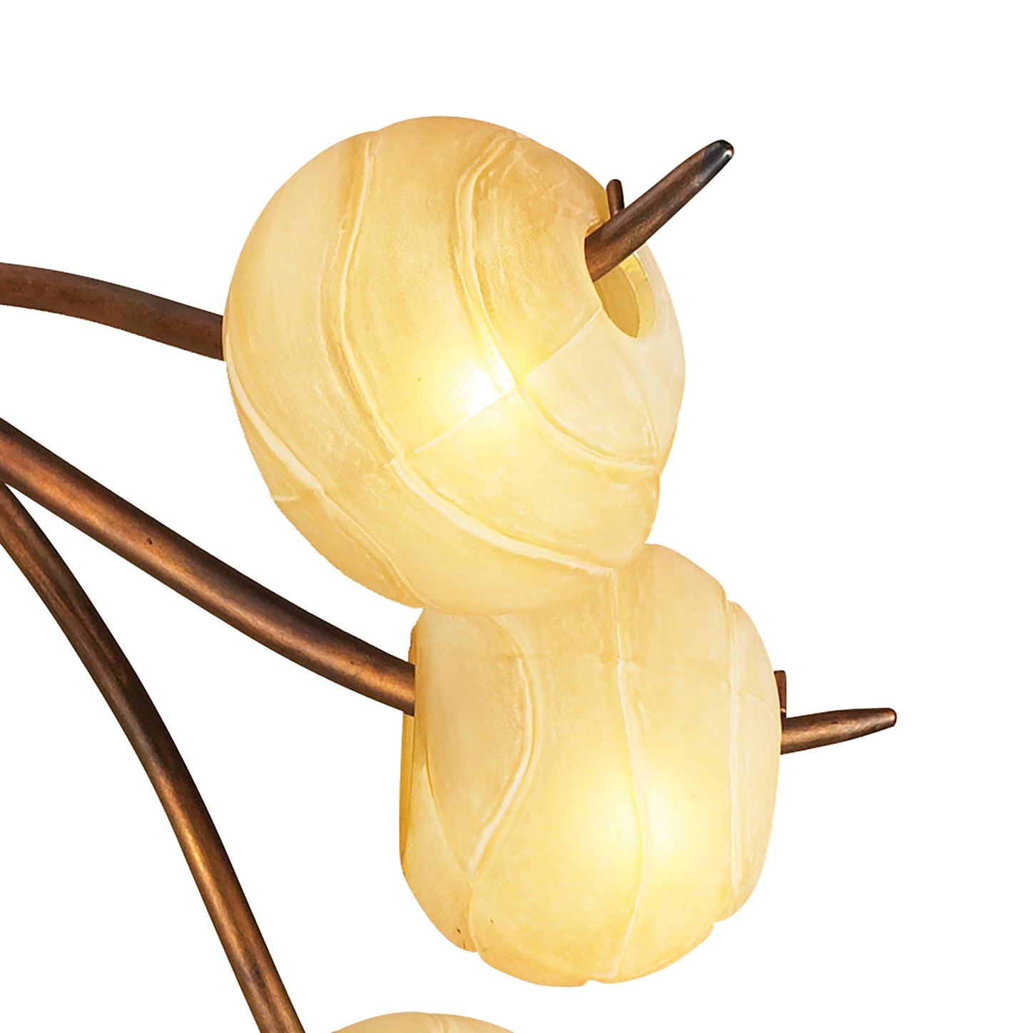 (0038 001) Wave Ceiling 10 Light G9, Rustic Gold by Mantra