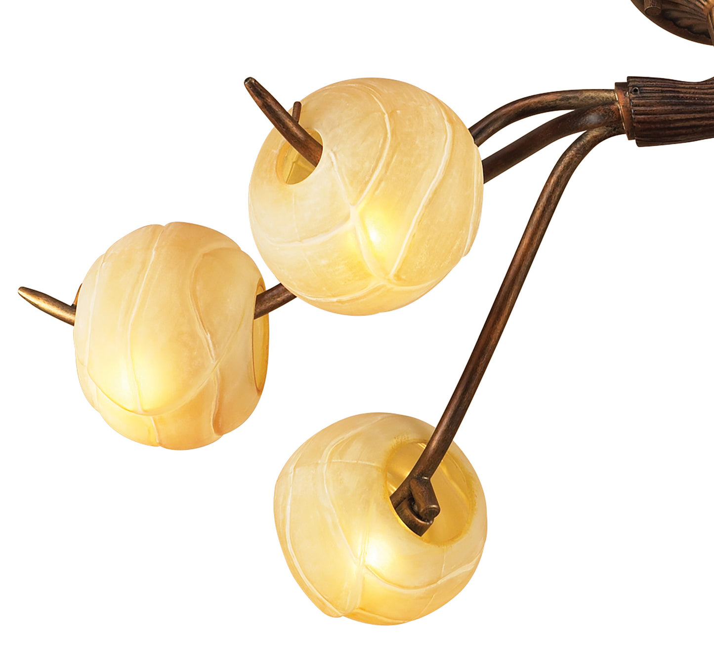 (0038 002) Wave Ceiling 6 Light G9, Rustic Gold by Mantra