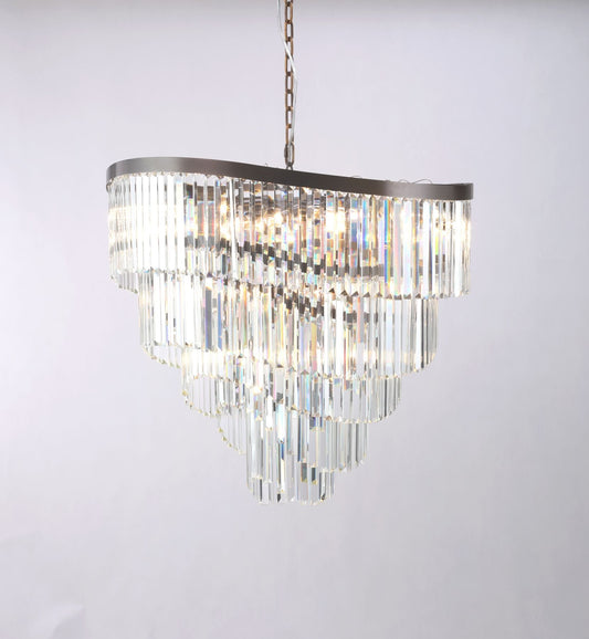 Waverly 16 Light Crystal Pendant Satin Chrome