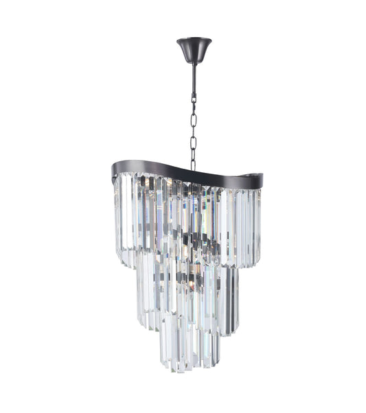 Waverly 6 Light Crystal Pendant Satin Chrome