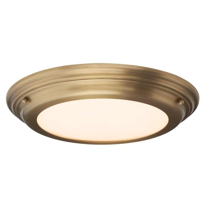 Welland 1 Light Flush - Aged Brass