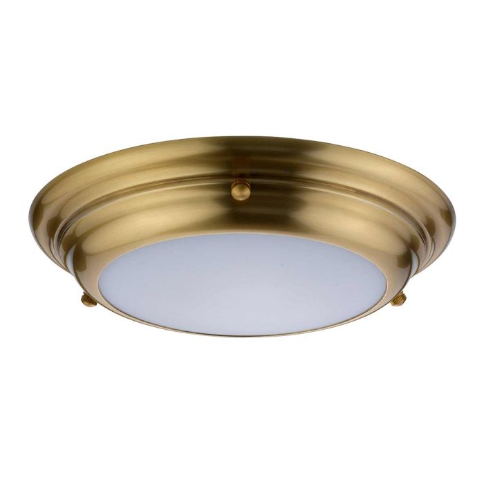 Welland 1 Light Mini LED Flush - Aged Brass