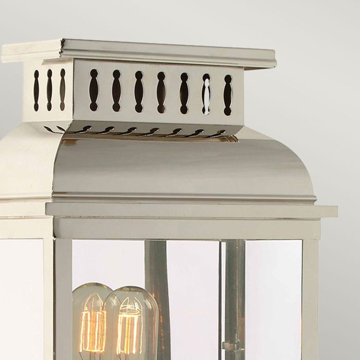 Westminster 1 Light Wall Lantern - Polished Nickel