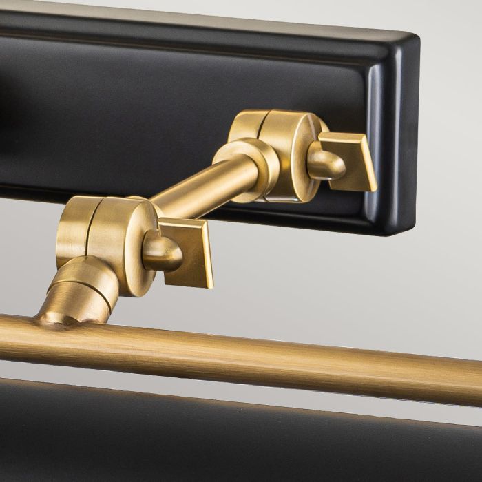 Winchfield 4lt Large Picture Light - Aged Brass & Matte Black