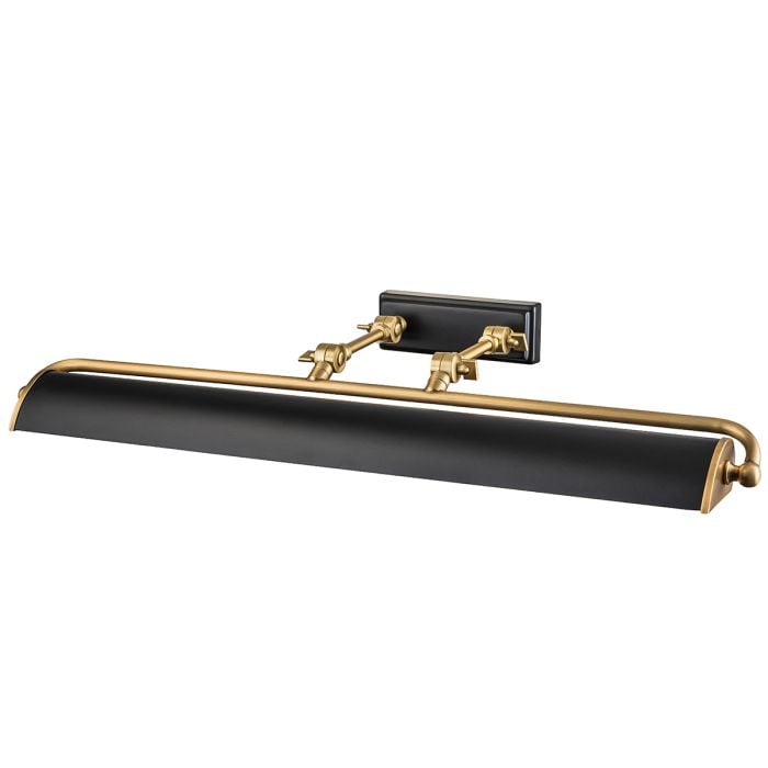 Winchfield 4lt Large Picture Light - Aged Brass & Matte Black