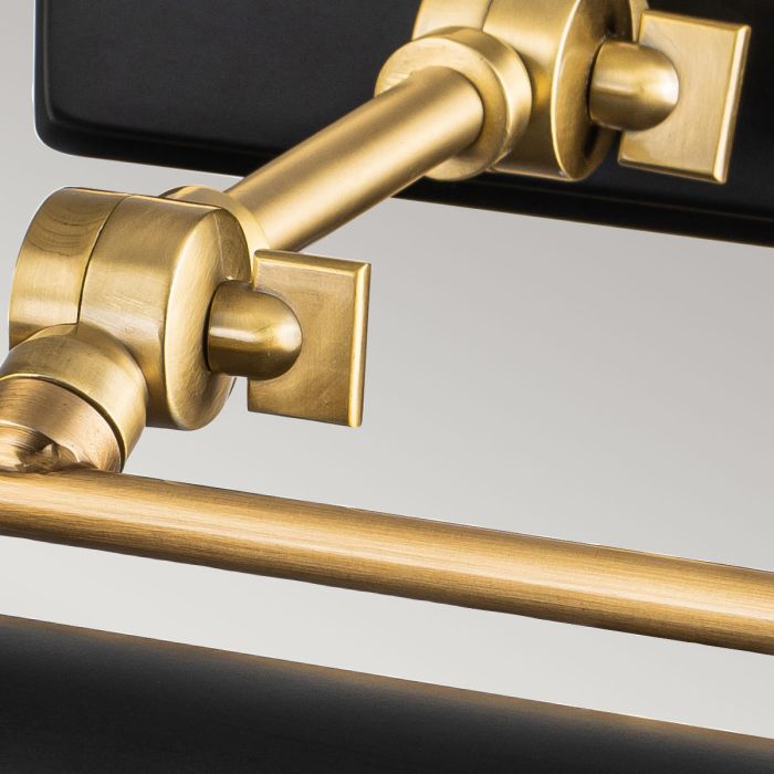 Winchfield 2lt Medium Picture Light - Aged Brass & Matte Black