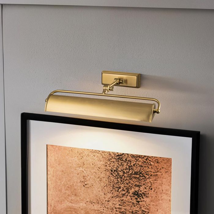 Winchfield 2lt Medium Picture Light - Aged Brass