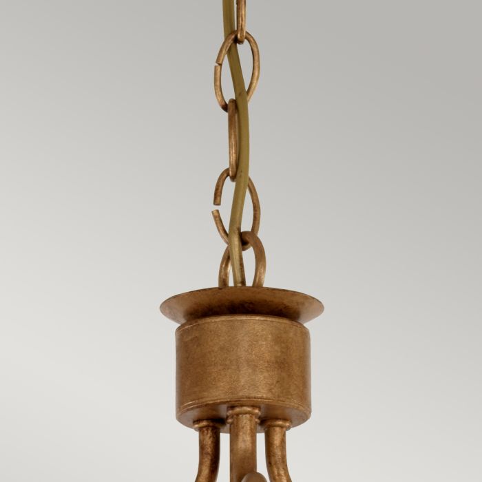 Windsor 3 Light Semi-Flush - Gold Patina