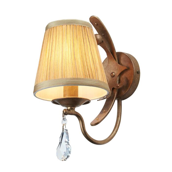 Windsor 1 Light Wall Light - Gold Patina