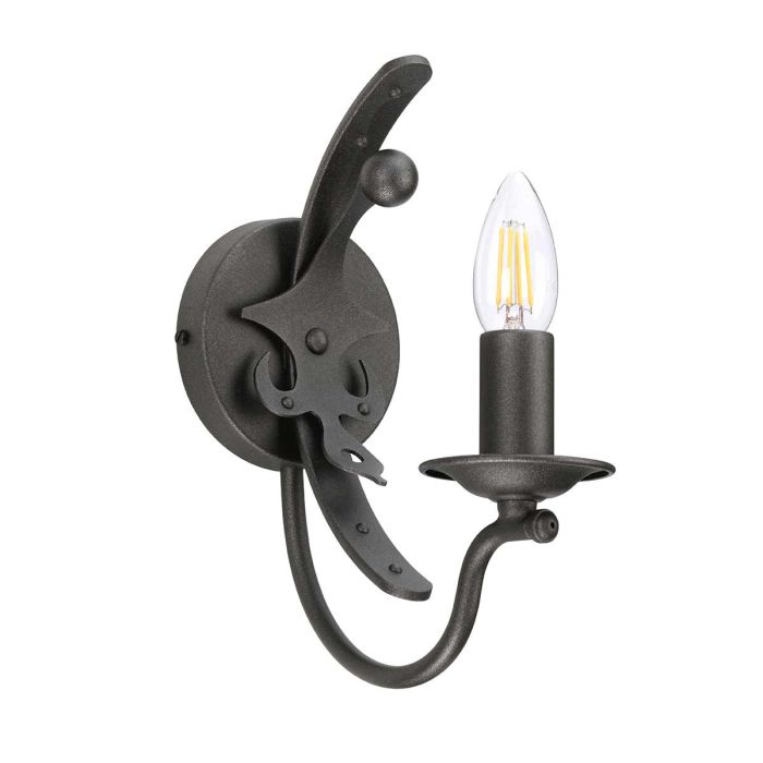 Windsor 1 Light Wall Light - Graphite