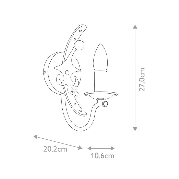 Windsor 1 Light Wall Light - Graphite