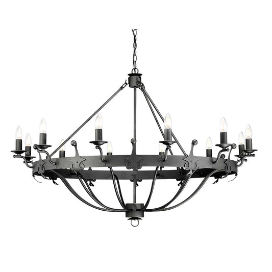 Windsor 12 Light Chandelier – Graphite