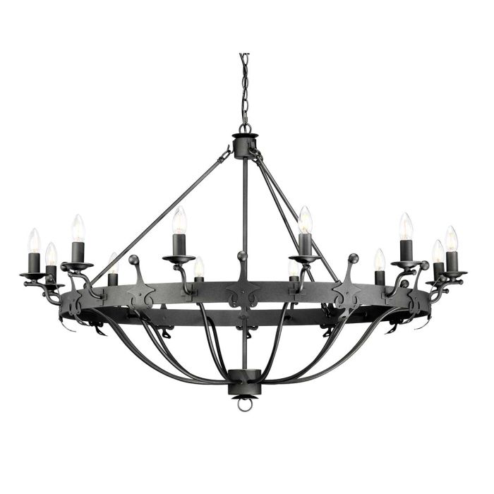 Windsor 12 Light Chandelier - Graphite