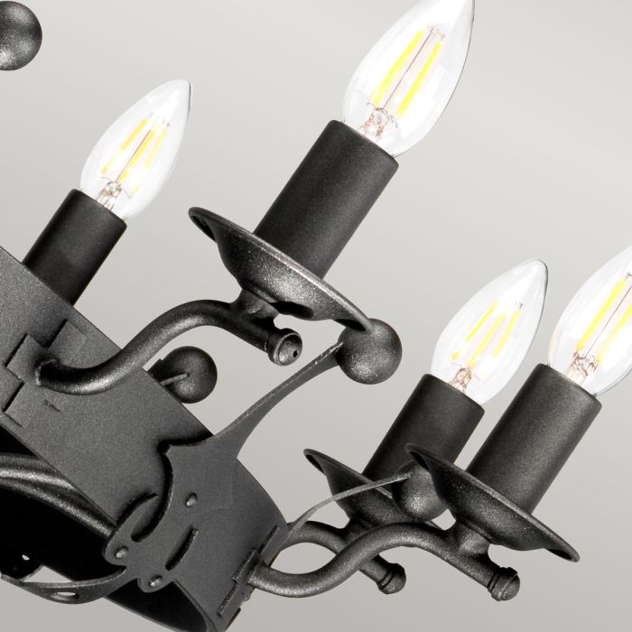 Windsor 12 Light Chandelier - Graphite