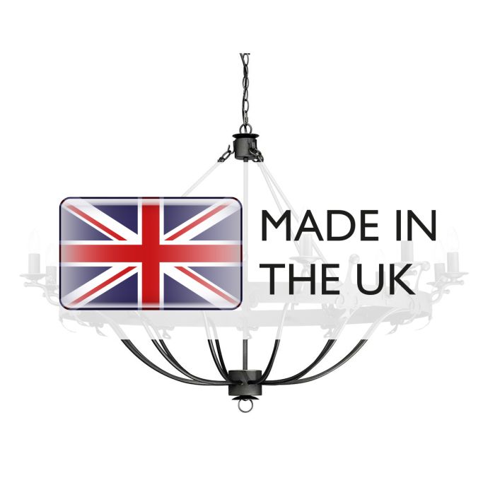 Windsor 12 Light Chandelier - Graphite