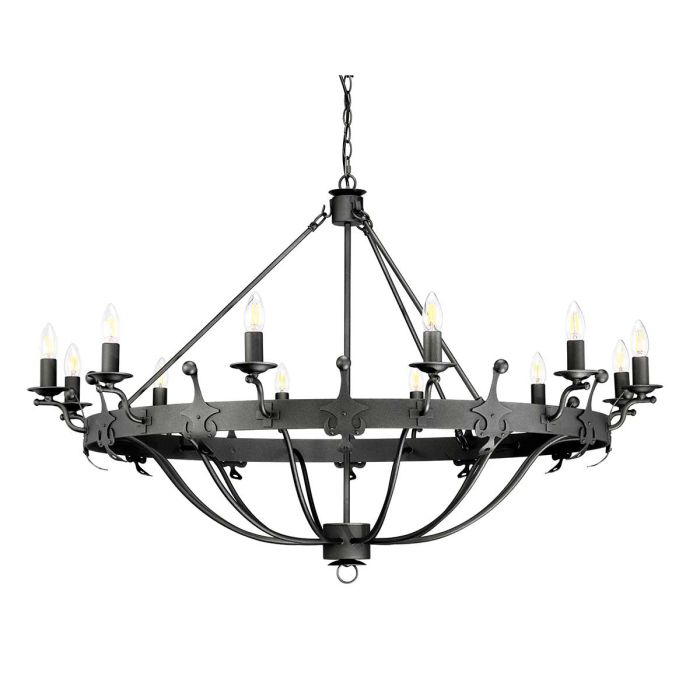 Windsor 12 Light Chandelier - Graphite