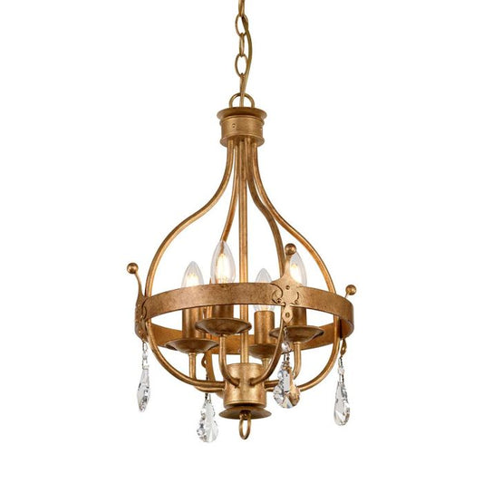 Windsor 4 Light Pendant - Gold Patina