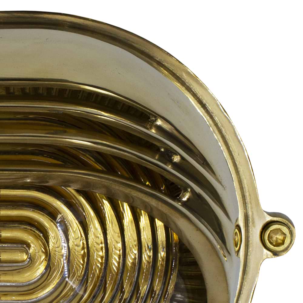 Soho Lighting Marlborough Eyelid Prismatic Glass IP65 Outdoor & Bathroom Solid Brass Bulkhead Wall Light