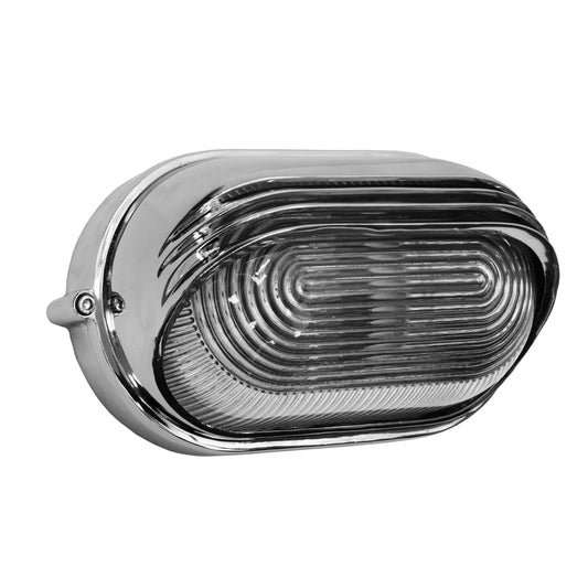 Soho Lighting Marlborough Eyelid Prismatic Glass IP65 Outdoor & Bathroom Nickel Bulkhead Wall Light