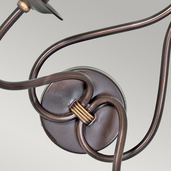 Windermere 2 Light Wall Light - Rust / Gold