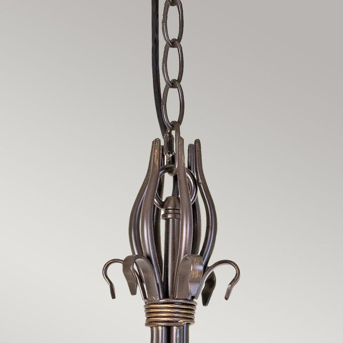 Windermere 6 Light Chandelier - Rust / Gold