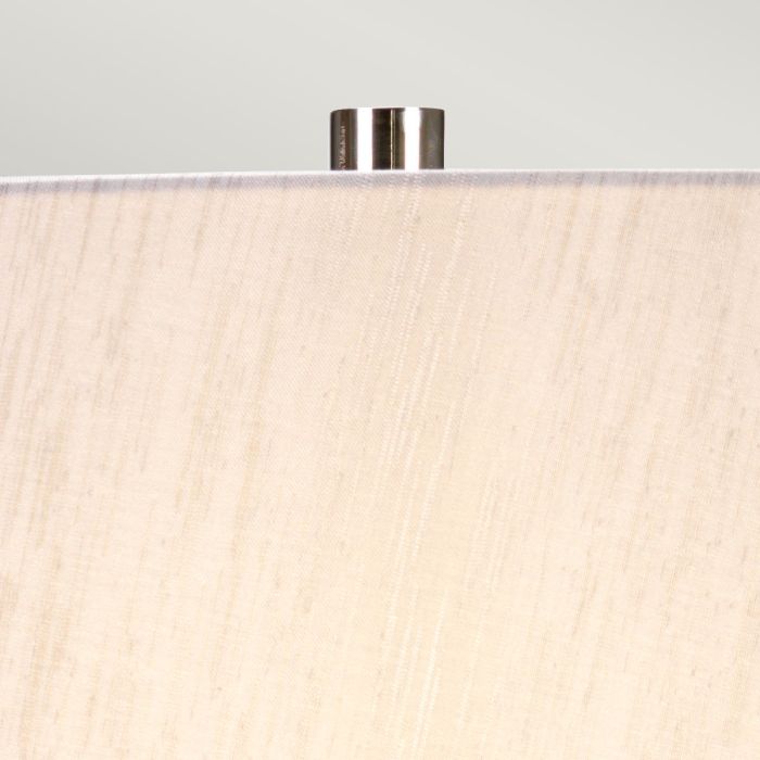 Woolwich 1 Light Table Lamp - Textured Graphite, White Glaze and Silver Shade