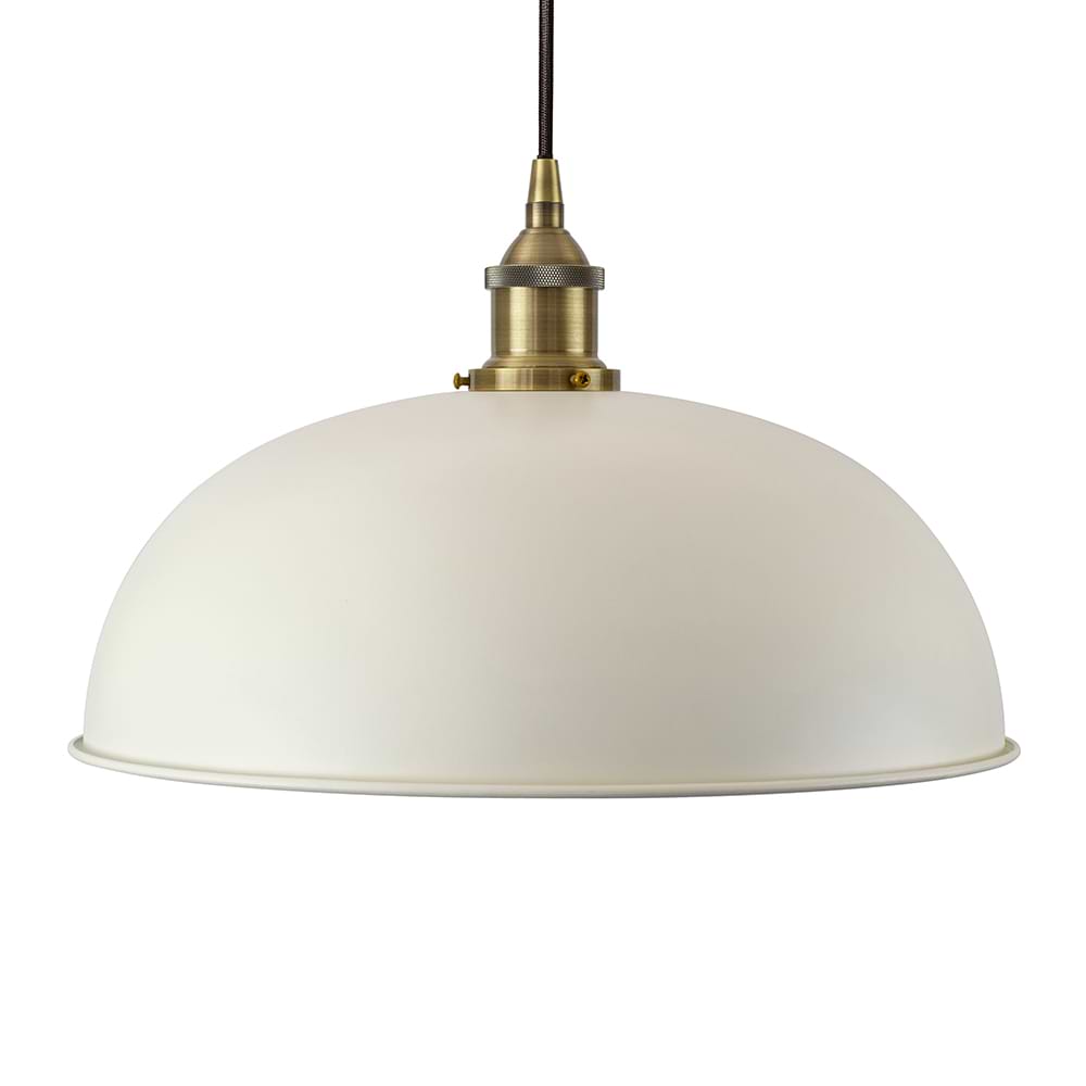 Worcester Painted Pendant Light in Clay White