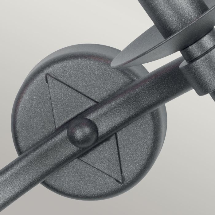 Warwick 2 Light Wall Light - Graphite Black