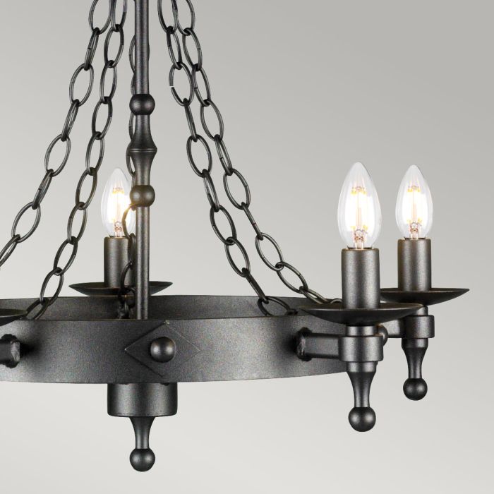 Warwick 5 Light Chandelier - Graphite Black