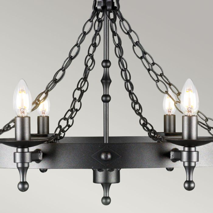 Warwick 8 Light Chandelier - Graphite Black