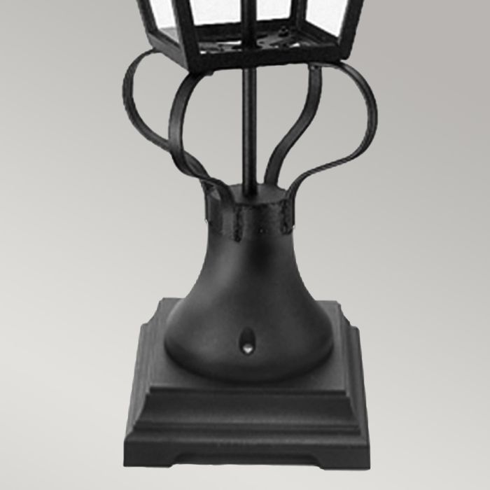 Wilmslow 1 Light Pedestal Lantern - Black