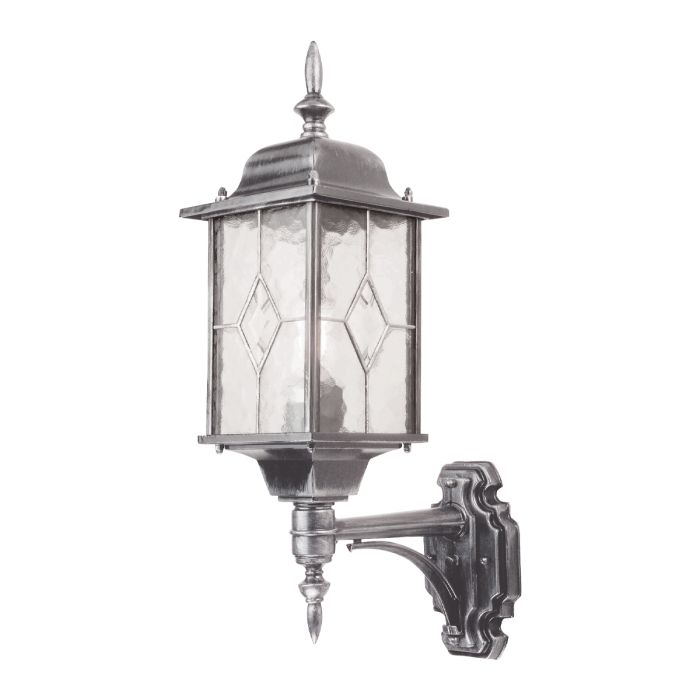 Wexford 1 Light Up Wall Lantern - Black / Silver