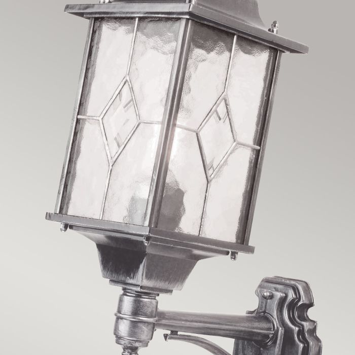 Wexford 1 Light Up Wall Lantern - Black / Silver