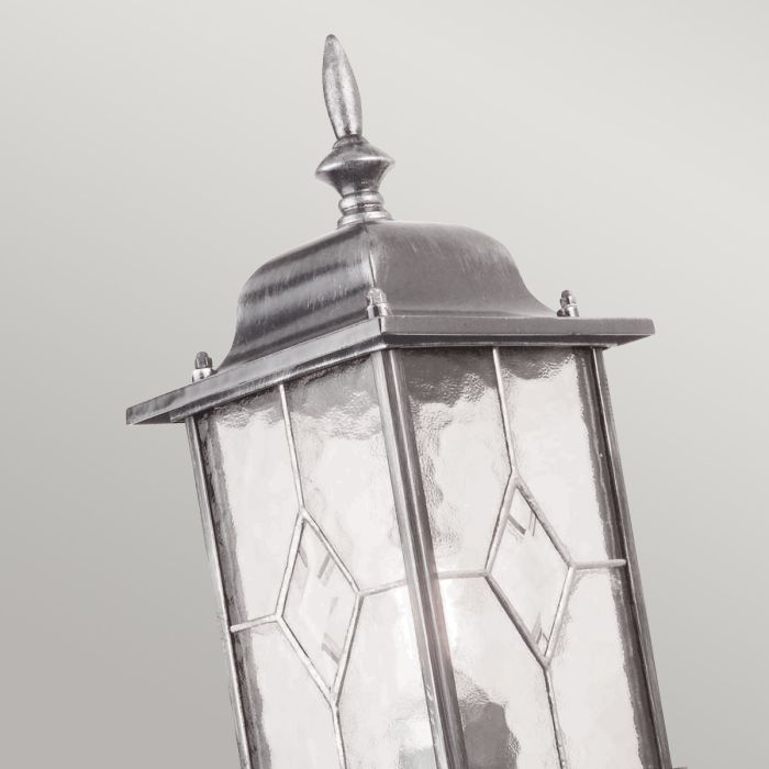 Wexford 1 Light Up Wall Lantern - Black / Silver