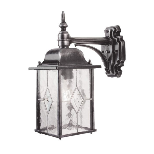 Wexford 1 Light Down Wall Lantern - Black / Silver
