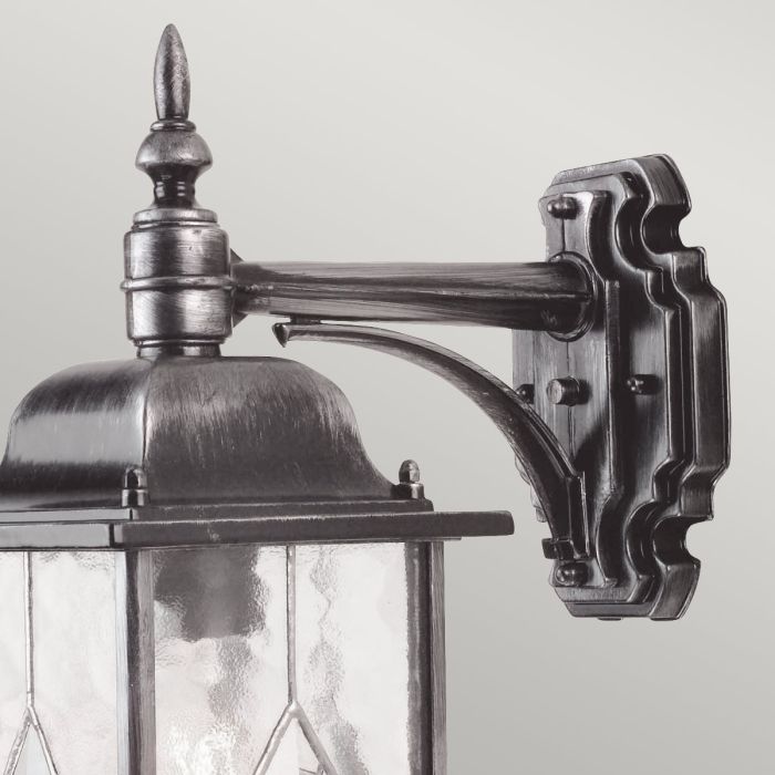 Wexford 1 Light Down Wall Lantern - Black / Silver